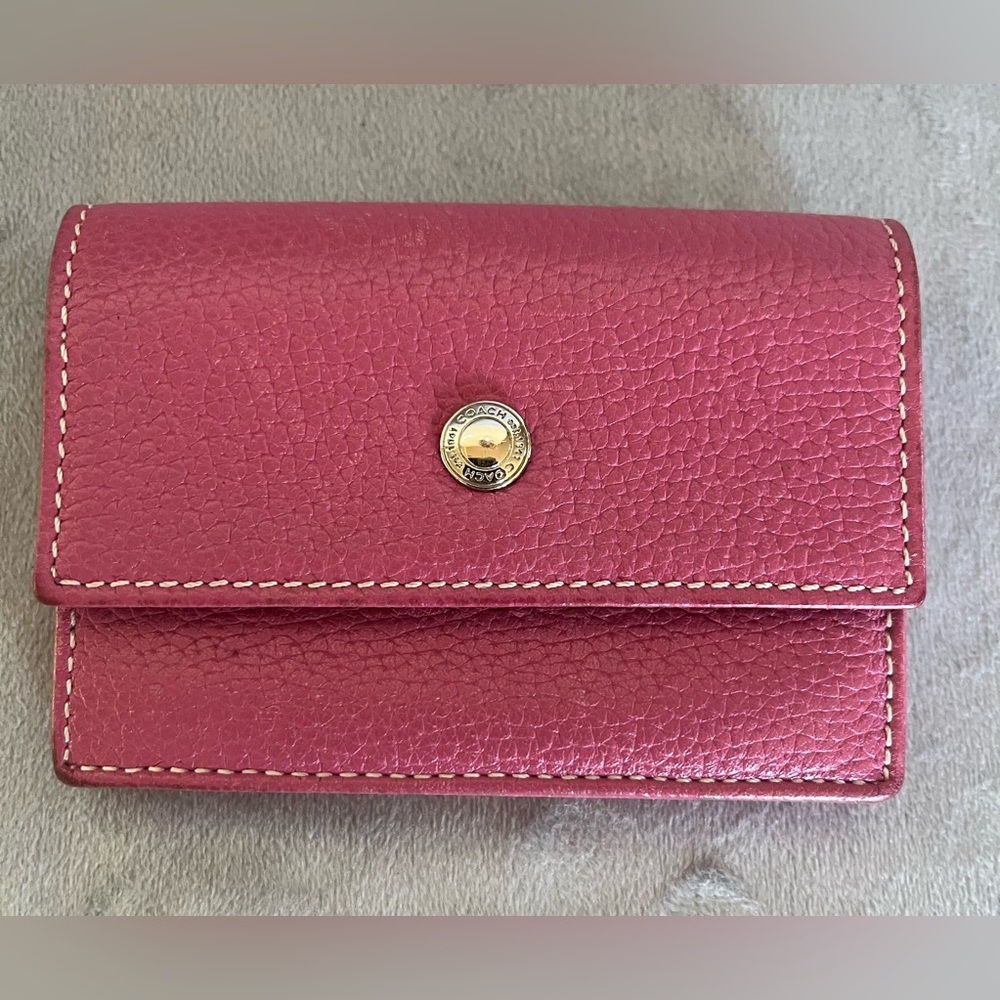 Coach Fuchsia Textured Wallet
